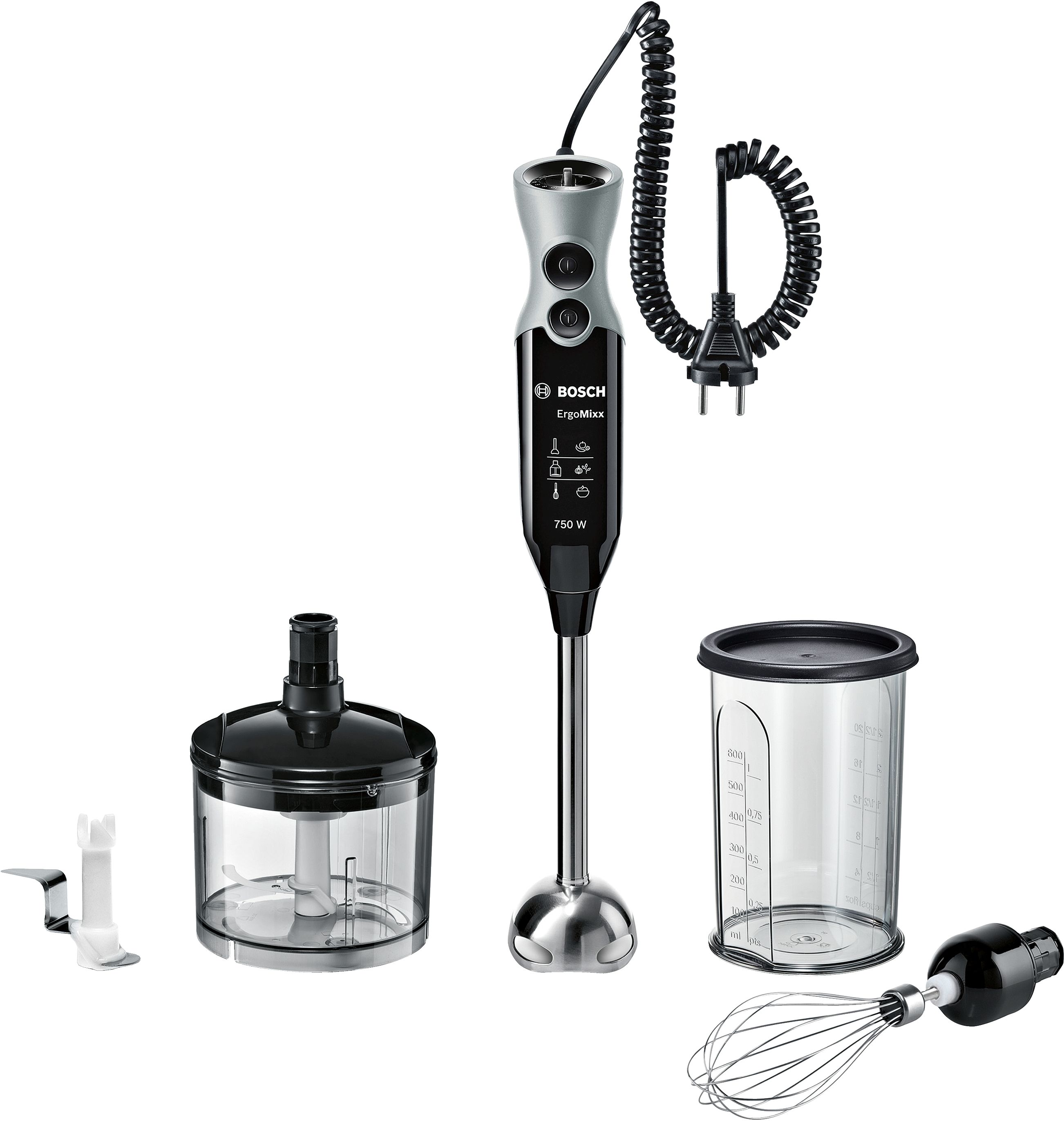 Bosch ErgoMixx MSM67170 - Immersion Blender - 750W - Black/Silver