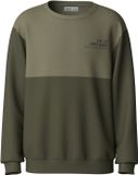 NAME IT Jongens Sweater Lange Mouw Katoen Olive Night Maat 122/128