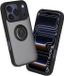 Techsuit Hoesje geschikt voor Apple iPhone 17 Pro - Glinth Back Cover met ring en magneet - Zwart