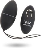 Womanvibe Vibrerend Eitje met Afstandsbediening (tot 20m) - 12 Standen - Zwart - Siliconen - Watervast
