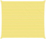 vidaXL Zonneschaduw Geel en Wit 6 x 7 m 100% Polyester Oxford