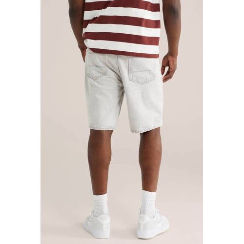 WE Fashion Blue Ridge denim relaxed short lichtgrijs