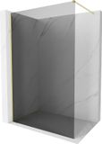 Mexen Kioto-X paroi de douche Walk-in 100 x 200 cm, verre trempé graphite 10 mm, finition : or brossé
