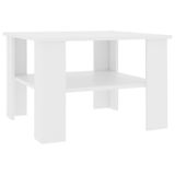 VidaXL Salontafel 60x60x42 cm bewerkt hout wit