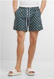 Urban Classics Pattern Zwemshorts Heren L Donkergroen