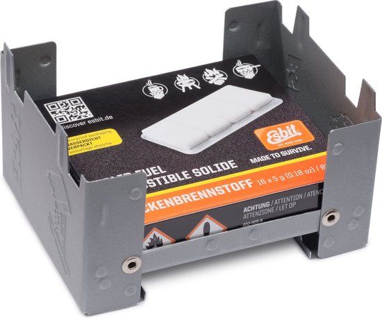 Esbit Pocket Stove S - Titanium - Incl. 16x5 gr Esbit Blokjes - Compact