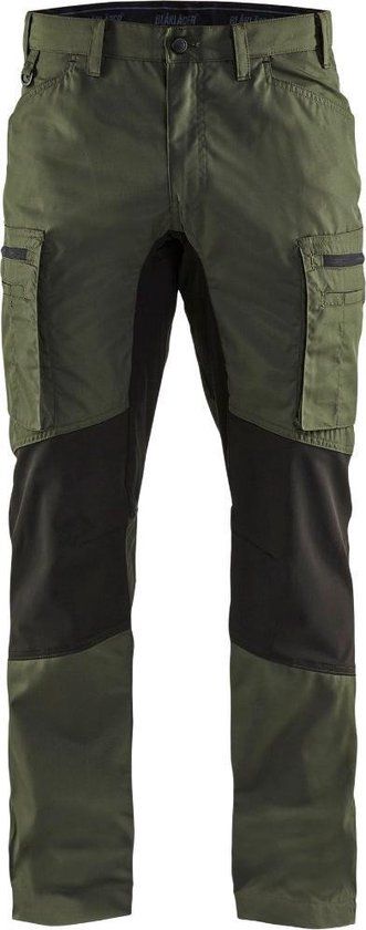 Blaklader 1459 Service Werkbroek Stretch Army Groen/Zwart | Maat 48 Lang