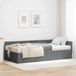 Maison Exclusive - Lit avec sommier intégré et matelas, 2 pièces. Gris foncé, 90 x 200 cm, tissu
