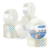 Rapesco 1807 Transparante Plakbandrollen, 19 mm x 33 m, Set van 10