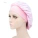 Bonnet de nuit en satin de soie respirant pour les cheveux - Rose