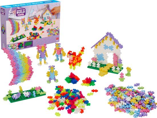 Plus-Plus - Learn To Build - Pastel - 600 delige bouwset - Vanaf 5 jaar