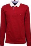 TOMMY HILFIGER 1272K Poloshirt für Herren aus BCI-Baumwolle, dunkelrotes Baumwoll-T-Shirt für Herren
