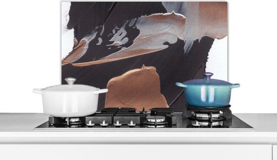KitchenYeah Spatscherm keuken - Abstract Goud - 60x40 cm - Aluminium
