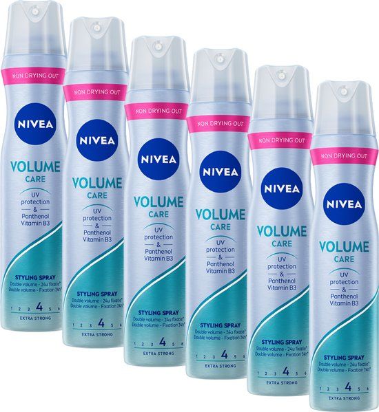 NIVEA Volume Care Styling Spray - Haarlak - 6 x 250ml - Voordeelverpakking