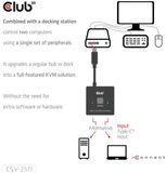 Club 3D USB-C bidirectionele video-, data- en PD-schakelaar