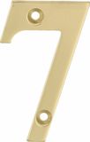 AMIG - Huisnummer 7 (Zeven) - Gepolijst Messing – 50 x 1.5mm – Schroefbaar