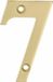 AMIG - Huisnummer 7 (Zeven) - Gepolijst Messing – 50 x 1.5mm – Schroefbaar