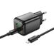 HOCO N52 Chargeur secteur avec câble Lightning, 20W, 3A, 1 x USB-A - 1 x USB-C, Noir
