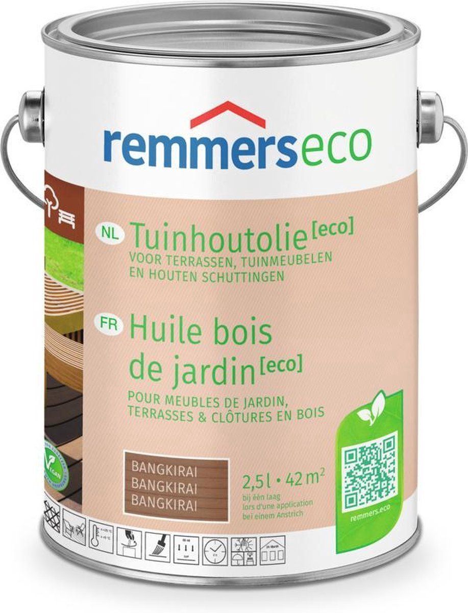 Remmers Tuinhoutolie Eco Bangkirai 5 liter - neutraal