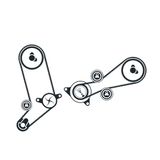 SKF Pompe à eau + kit de courroie de distribution VKMC 01258-2