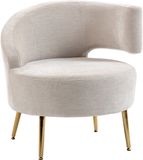 Homcom Accent Chair Polyester 69 x 65 x 67 cm Cremewit