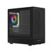 Noua Nexus PK200, compacte MicroATX gaming-behuizing, PWM ARGB, Micro Tower met USB 3.0, frontnet en zijkanten van gehard glas, zwart