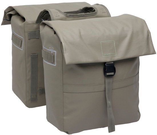 New Looxs Leeds Double Dubbele Fietstas Taupe 38L