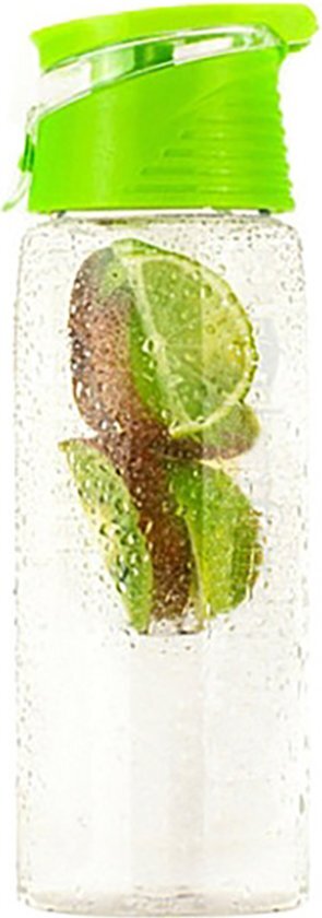 Figuretta waterfles met infuser, 700 ml, bpa-vrij â€“ groen groen