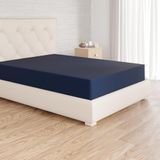 Amazon Basics Hoeslaken, microvezel, marineblauw, 160 x 200 x 30 cm