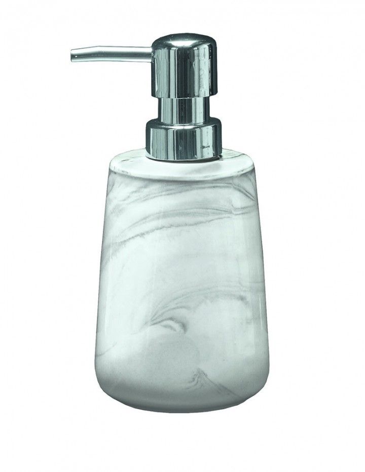 KLEINE WOLKE Zeepdispenser - antraciet - steengoed - 16,5 cm