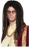 Smiffys Carnaval verkleed dreadlocks pruik voor heren - bruin - lang haar - Rasta/Hippie