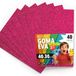 OFITURIA EVA-rubber met glitter voor creatief handwerk, glanzende schuimplaten voor doe-het-zelf, schoolprojecten, decoratieve kunst, scrapbooking, 40 x 30 cm (fuchsia glitter, 40 stuks)
