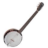 Gear4music 6-Snarige Banjo Zwart