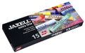 Honsell Jaxell 46015 Extra fijne kunstenaarspastel, set van 15 in kartonnen etui, zachte kleurvervaging, hoge kleurglans, voor kunstenaars, hobbyschilders, school, kunstonderwijs en opleiding
