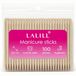 LALILL Houten stokjes 100 stuks - nagelriemduwer - oranje houten sticks voor manicure, pedicure, manicure, nagelhuidverzorging voor tatoeages, wimpers, beauty, make-up, nagels