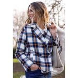 Ivy Beau tussenjas met print - blauw
