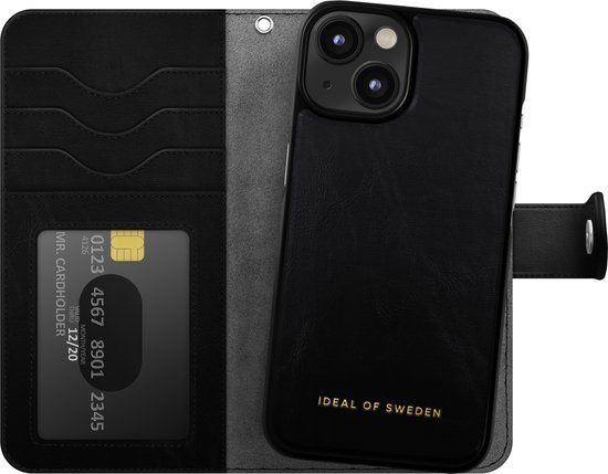 iDeal of Sweden Magnet Wallet+ Bookcase geschikt voor Apple iPhone 17e / 16e / 15 / 14 / 13 - Black