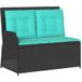 Maison Exclusive - Banc de jardin noir en polyrotin