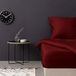 Luxe Satin Double Fitted Sheet, Maroon, 140 x 190+30 cm | 100% Katoen Satijn, 125gr/m² | Zacht, Duurzaam, Perfect voor Elegante Slaapkamers