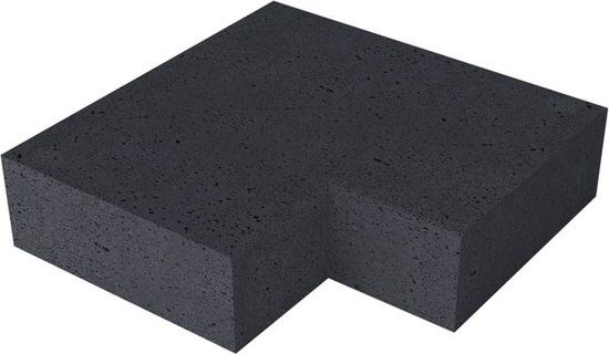Merkloos Gardenlux Massief hoek binnen carbon 60/60 x 40 x 20 cm