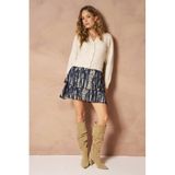 Lofty Manner korte rok met print - blauw