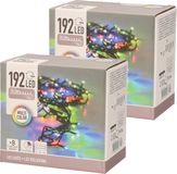 Merkloos / Sans marque Kerstverlichting - 2x - LED gekleurd - op batterijen - 14 meter