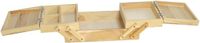 Merkloos / Sans marque Ger Import Naaidoos - uitklapbaar - met handgreep - hout - 24 x 15 x 11 cm - naaigaren kistje