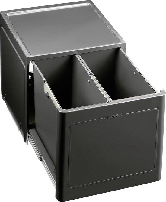 Blanco - Inbouw prullenbak 517467 (2x13 liter) - Grijs