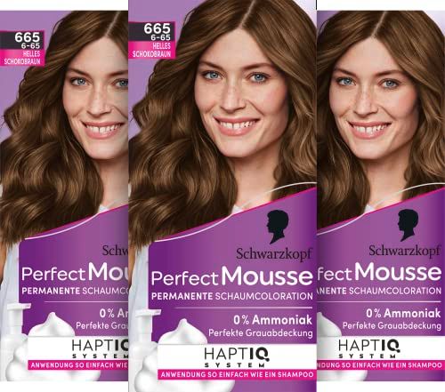 Schwarzkopf Perfect Mousse Permanente schuimkleuring 665/6-65 licht chocoladebruin