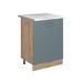 Vicco Keukenonderkast "R-Line", Blauw-grijs/Goudkleurig Eiken 60 cm