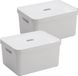 Sunware Sigma Home opbergbox 32L - Set van 2 - Grijs/Transparant