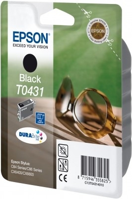 Epson Sunglasses inktpatroon Black T0431 DURABrite Ink (high capacity) single pack / zwart