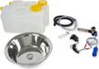 230V Mini-cuisine, cuisine de camping, unité de cuisine, kit pour camping-car, évier rond, 24 cm de diamètre