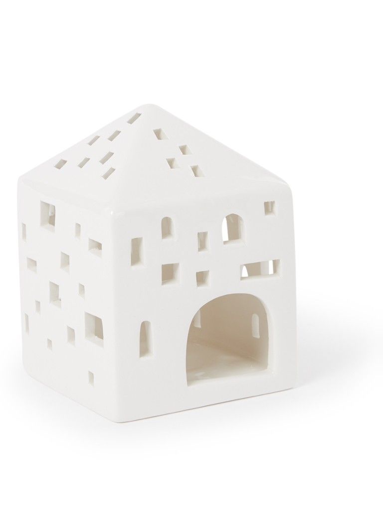 Kahler Urbania Lighthouse Town House waxinelichthouder 12,5 cm - Wit